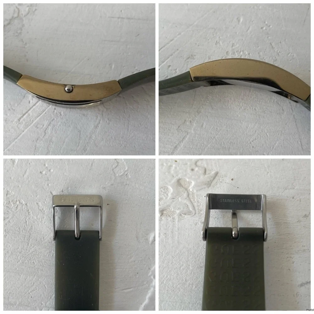 Vintage Y2K Guess Watch Rubber Stainless Steel Retro Watch